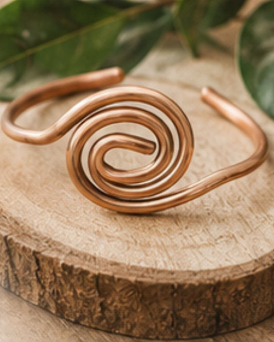 Pulsera Artesanal de Cobre Espiral